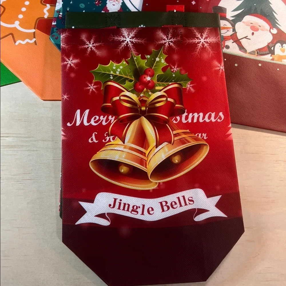 Festive Christmas Gift Bags Set 8 Total Small and Medium